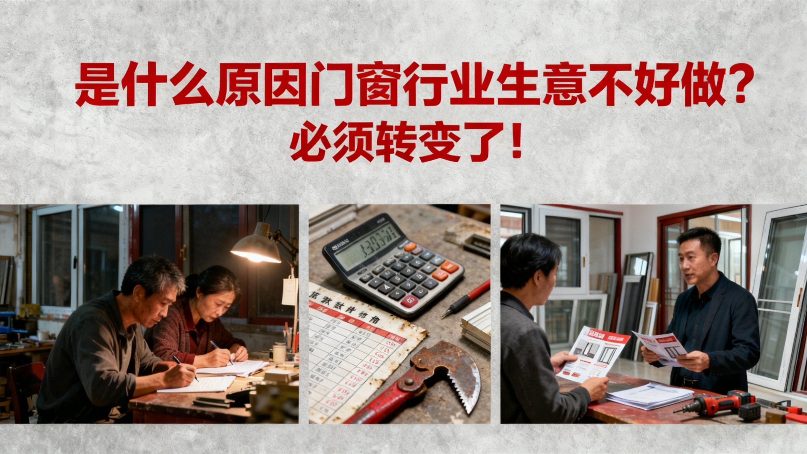 是什么原因門窗行業(yè)生意不好做？&nbsp;必須轉(zhuǎn)變了！